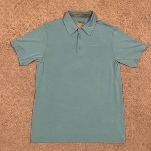 Patagonia Cactusflats Polo Shirt Light Blue Mens Medium NWT